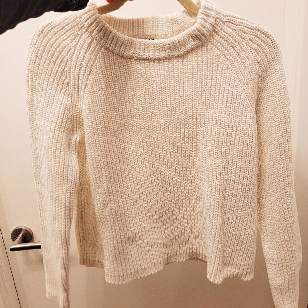 Quince White Knit Sweater